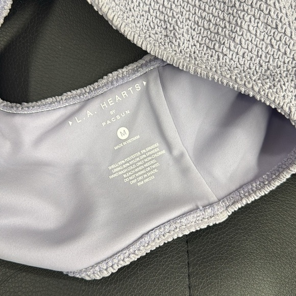 Women's Lavender Textured swim top - Picture 3 of 3